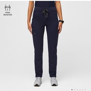Figs Navy Yola High Waisted 2.0 TALL Skinny Scrub Pants